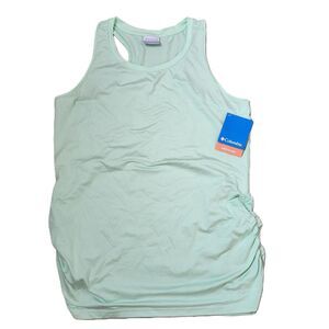 Columbia Leslie Falls Tank Top Women’s Large Green Omni‑Shade UPF 50